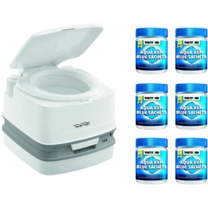 Thetford Pack toilette portable 100poucent autonome 12 litres 6x15 sachets traitement des mati