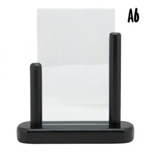 Securit Tableau Noir laqué Table Poster Cadre, Bois, Noir, Format A6