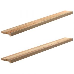 VidaXL APPUIS DE FENÊTRE 2 PCS BOIS DE CHÊNE MASSIF NON TRAITÉ
