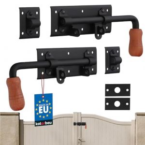 KOTARBAU Lot de 2 verrous de porte à gauche - 280 mm - Verrou de porte - Verrou de porte avec revêtement par poudre