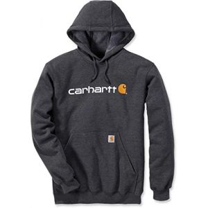 Carhartt Mens Stretchable Signature Logo Hooded Sweatshirt Top