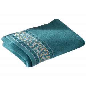 Serviette de toilette bleue 50x90 en coton