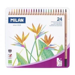 Crayons de couleur Milan Multicouleur 24 Pièces