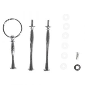 Rayher Kit Anse CLASSIQUE pour pr&eacute;sentoir &agrave; g&acirc;teau 3 &eacute;tages, 11 pces., 34,5cm, m&eacute;tal argent&eacute;, &eacute;tag&egrave;re &agrave; monter, arts cr&eacute;atifs, d&eacute;coration-34237000