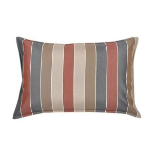 Coussin rectangulaire 70 x 45 cm - 100% Coton- Marron/Rouge