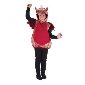 Déguisement Dragon Enfant - PtitClown - Rouge - Combinaison à capuche avec ailes à larrière