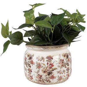 La Grande Prairie Pot fleurs rose c&eacute;ramique 20x20x15cm