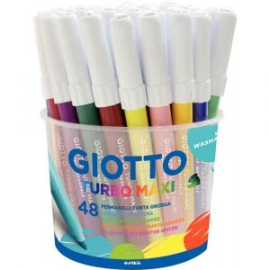 Giotto Pot de 48 feutres pointe large turbo maxi