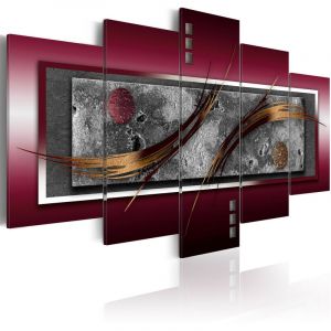 Artgeist Tableau - El&eacute;gance bordeaux - 100x50