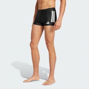Adidas Homme 3 Stripes Swim Boxers, Black/White, S