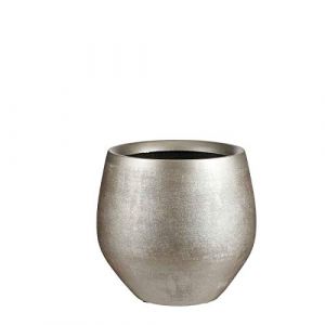 Image de Mica Decorations Douro Pot de fleurs terre cuite rond doré 23 x Ø 26 cm - Pot de plante