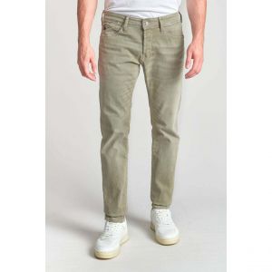 Image de Le Temps des Cerises Jeans ajust&eacute; stretch 700/11, longueur 34 kaki en coton