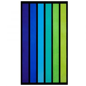 Serviette de plage éponge velours bleue happy men 100 x 175