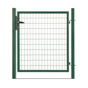 Portillon grillag&eacute; en acier galvanis&eacute; maille 100 x 50 passage 1m20 x 1m20 Vert