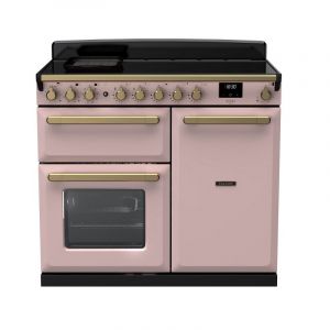 Falcon PIANO DE CUISSON ESTEL DELUXE TAB IND 100 CM ROSE PASTEL LAITON ANTIQUE