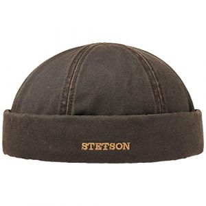 Stetson Bonnet Docker Old Cotton Winter marron M (56-57 cm)