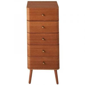 Calicosy Chiffonnier 5 tiroirs avec façades aux bords arrondis H100 cm - karl