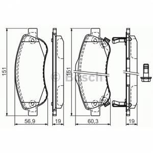 Image de Bosch 4 plaquettes de frein 0986494379