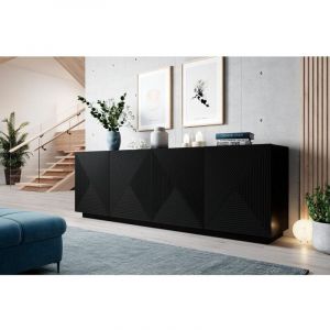 Bobochic Buffet Buffet 4 portes 200 cm alice Noir - Noir