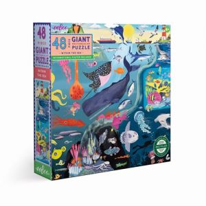 Eeboo Puzzle enfant 48 pcs DANS LA MER Carton Multicolore