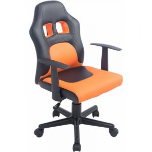 CLP Fauteuil de bureau Fun pour enfants noir/orange