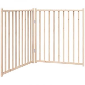 VidaXL Barrière pour chien pliable 2 panneaux 160 cm bois sapin massif