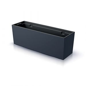 Prosperplast – Urbi Case – Jardinière rectangulaire avec bac intérieur – pour intérieur et extérieur – Résistante aux UV – 580 x 180 x 195 mm – Anthra