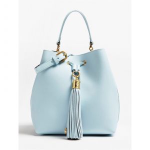 Image de Guess Sophie - Sac seau en cuir v&eacute;ritable - bleu ciel