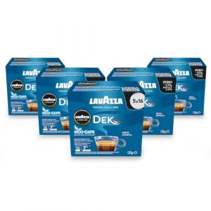 Lavazza Capsules de Caf&eacute; - A Modo Mio Cremosamente Dek - Lot de 5 - 80 Pi&egrave;ces