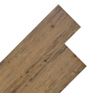 VidaXL Planche de plancher PVC 5,26 m² Marron noyer