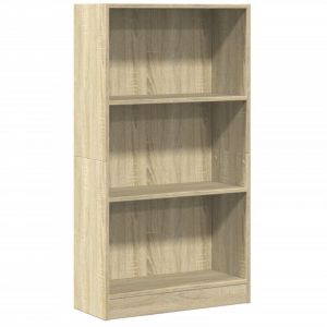 VidaXL Bibliothèque chêne sonoma 60x24x109 cm bois d'ingénierie, étagère à livres, porte-livres, support à livres, armoire de rangement