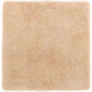 VidaXL Tapis shaggy à poils longs navarra beige 120x120 cm polyester