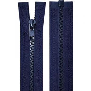 Cyclingcolors 2x Fermeture éclair N°5 70 cm tirette curseur polyester extrémité ouverte maille glissière vêtement couture mercerie veste manteau, bleu fonçé