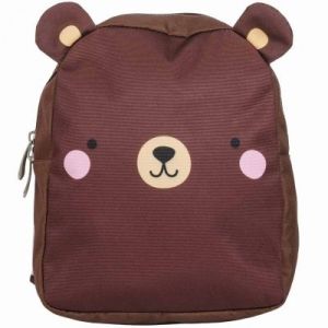 Image de A Little Lovely Company Sac àdos bébé marron Ours