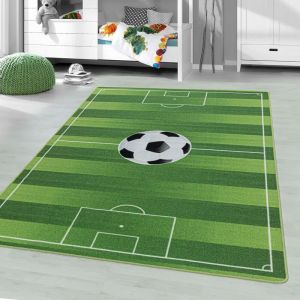 Play FOOTBALL - Tapis Enfant Lavable Vert 160 x 230 cm