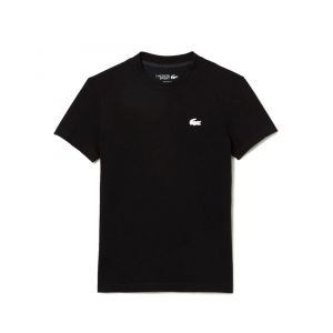 Image de Lacoste T-shirt droit crocodile emblématique Noir - Couleur Noir - Taille S