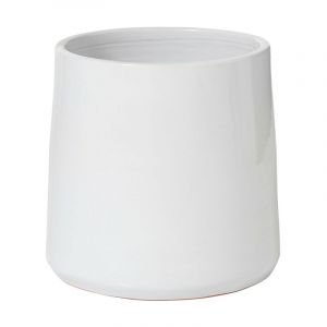 Image de Jolipa Cache pot en céramique blanc 26x26x25 cm - Blanc