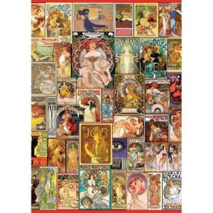 Art Puzzle Art Nouveau Poster Collage