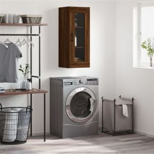 VidaXL Armoire Murale, Placard Suspendu avec Rangement, Meuble Flottant de Salon Bureau Chambre, Moderne, Chêne Marron Bois d'Ingénierie