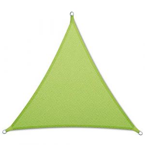 Floordirekt Voile d'ombrage imperméable 3 x 3 x 3 m, vert clair, triangulaire, pour jardin, terrasse et balcon, résistant aux UV et aux intempéries