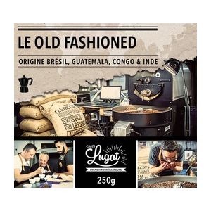 Image de Caf&eacute;s Lugat Caf&eacute; moulu pour cafeti&egrave;re italienne : Le Old Fashioned (M&eacute;lange traditionnel d'antan) - 250 g