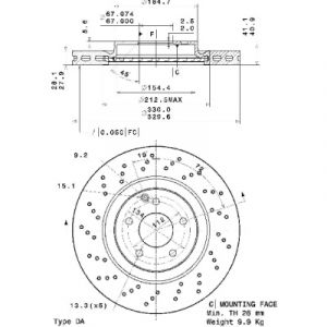 Brembo 1 Disque de frein 09.A448.21