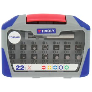 Tivoly Coffret embouts de vissage Torsion - 22 pièces