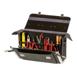 Forum Trousse à outils en cuir de boeuf, dimensions intérieures 420 x 150 x 250 mm, Dimensions intérieures : 420 x 150 x 250 mm, Volume environ 24 l