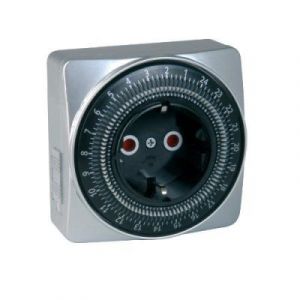 Unitec 44018 SILVER-LINE Minuterie quotidienne, analogique, pour Usage int&eacute;rieur Import Allemagne