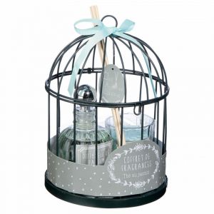 Atmosphera Coffret cage avec diffuseur et bougie "Instants vol&eacute;s" - Coffret cage avec diffuseur et bougie Th&eacute; et Jasmin