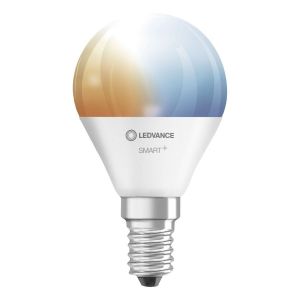 Ledvance Ampoule sphérique LED Smart+ Wifi E14 EQ40W variation de blanc