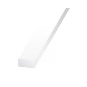 Rectangle PVC blanc 4x10mm 1m