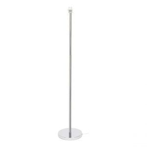 Pied de lampadaire 1xE27 Max.60W Métal Chromé Câble PVC transparent