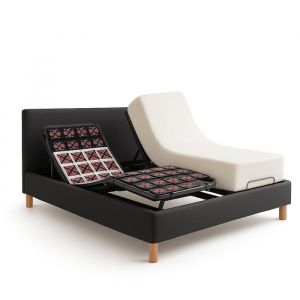 Lit electrique, matelas à mémoire de forme, contour tissu 200x200cm
